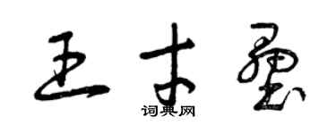 曾庆福王才垒草书个性签名怎么写