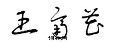 曾庆福王齐花草书个性签名怎么写