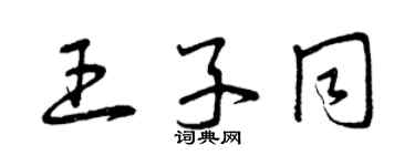 曾庆福王子同草书个性签名怎么写