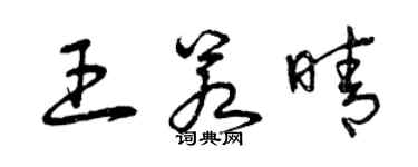 曾庆福王若晴草书个性签名怎么写