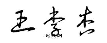 曾庆福王李杏草书个性签名怎么写