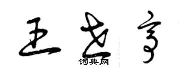曾庆福王世亭草书个性签名怎么写