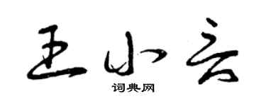 曾庆福王小言草书个性签名怎么写