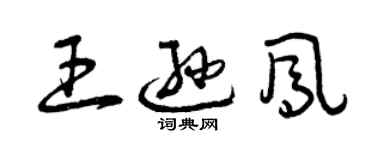 曾庆福王逊凤草书个性签名怎么写
