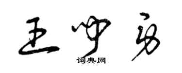 曾庆福王闻身草书个性签名怎么写