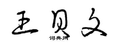 曾庆福王贝文草书个性签名怎么写