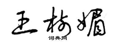 曾庆福王树媚草书个性签名怎么写