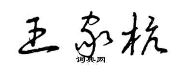 曾庆福王家杭草书个性签名怎么写