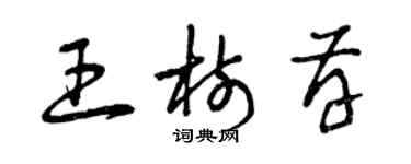 曾庆福王树存草书个性签名怎么写