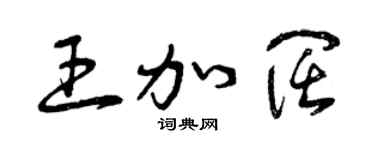 曾庆福王加阔草书个性签名怎么写