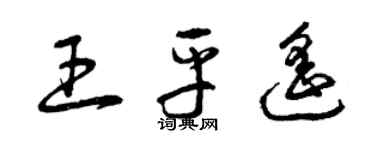 曾庆福王平遥草书个性签名怎么写
