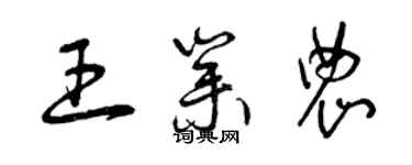 曾庆福王业农草书个性签名怎么写