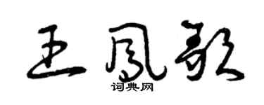 曾庆福王凤歌草书个性签名怎么写