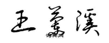 曾庆福王兰溪草书个性签名怎么写