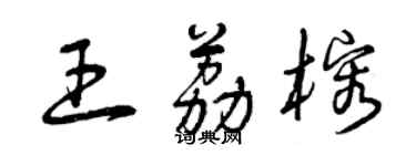 曾庆福王荔榕草书个性签名怎么写