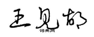 曾庆福王见胡草书个性签名怎么写