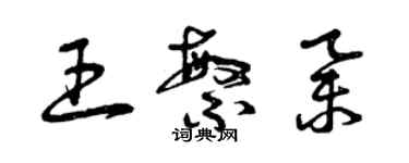 曾庆福王繁举草书个性签名怎么写