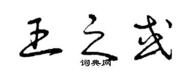 曾庆福王之或草书个性签名怎么写