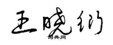 曾庆福王晓衍草书个性签名怎么写