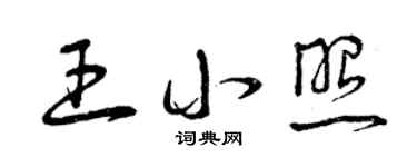 曾庆福王小照草书个性签名怎么写