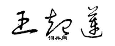 曾庆福王起莲草书个性签名怎么写