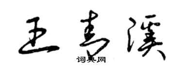 曾庆福王青溪草书个性签名怎么写