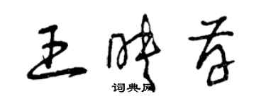 曾庆福王映存草书个性签名怎么写