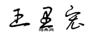曾庆福王里宏草书个性签名怎么写