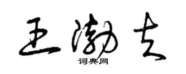 曾庆福王渤夫草书个性签名怎么写