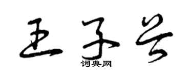 曾庆福王子谷草书个性签名怎么写