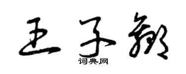 曾庆福王子赢草书个性签名怎么写