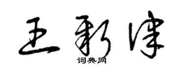 曾庆福王新律草书个性签名怎么写