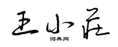 曾庆福王小庄草书个性签名怎么写