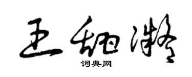 曾庆福王甜凝草书个性签名怎么写