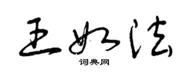 曾庆福王如法草书个性签名怎么写