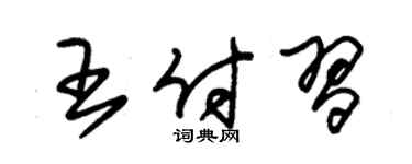 朱锡荣王付习草书个性签名怎么写