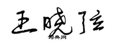 曾庆福王晓弦草书个性签名怎么写