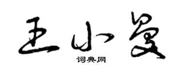 曾庆福王小曼草书个性签名怎么写