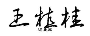 曾庆福王植桂草书个性签名怎么写