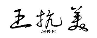 曾庆福王抗美草书个性签名怎么写