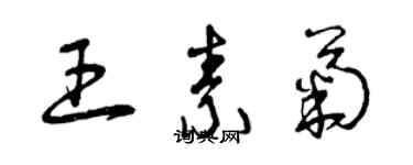 曾庆福王素菊草书个性签名怎么写