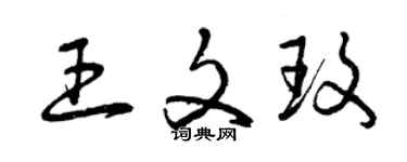 曾庆福王文玫草书个性签名怎么写