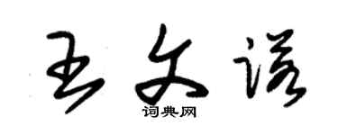朱锡荣王文诺草书个性签名怎么写