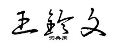 曾庆福王铃文草书个性签名怎么写