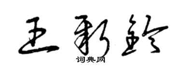 曾庆福王新铃草书个性签名怎么写