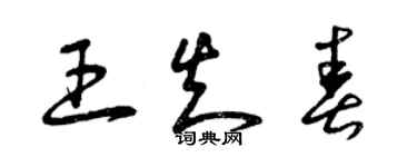 曾庆福王知春草书个性签名怎么写