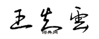 曾庆福王知云草书个性签名怎么写