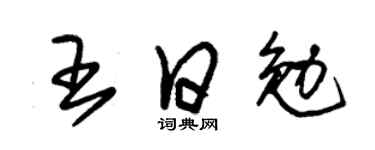 朱锡荣王日勉草书个性签名怎么写