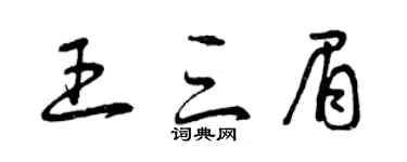 曾庆福王三眉草书个性签名怎么写