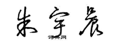 曾庆福朱宇晨草书个性签名怎么写